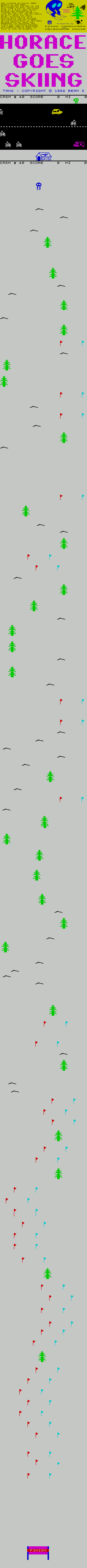 Horace Goes Skiing Game Map